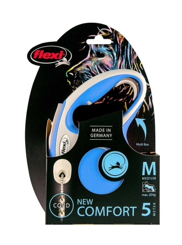 Flexi New Comfort Linka "M" 5m 20kg Niebieska