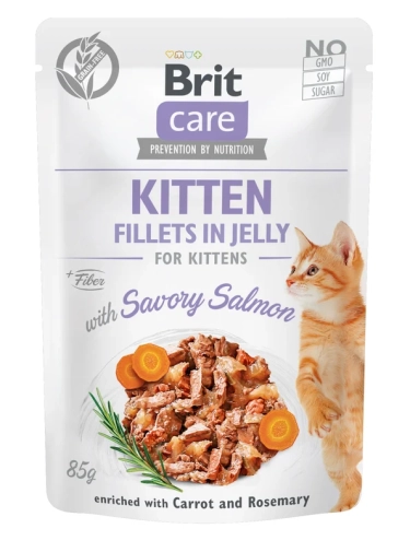 Brit Care Cat Kitten Savory Łosoś 85g