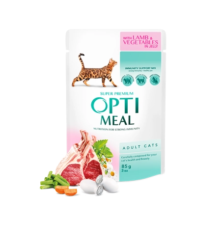 OptiMeal Jagnięcina I Warzywa 85g