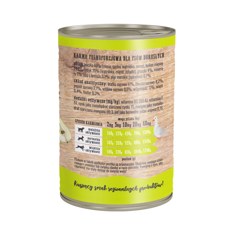 Wiejska Zagroda Kaczka Z Gruszką 400g Dla Psa