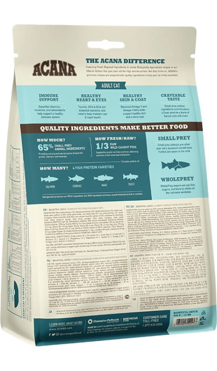Acana Cat Adult Bountiful Catch 1,80kg