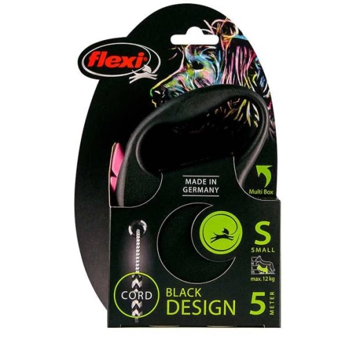 Flexi Black Design "S" 5m 12kg Różowa