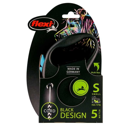 Flexi Black Design "S" 5m 12kg Niebieska