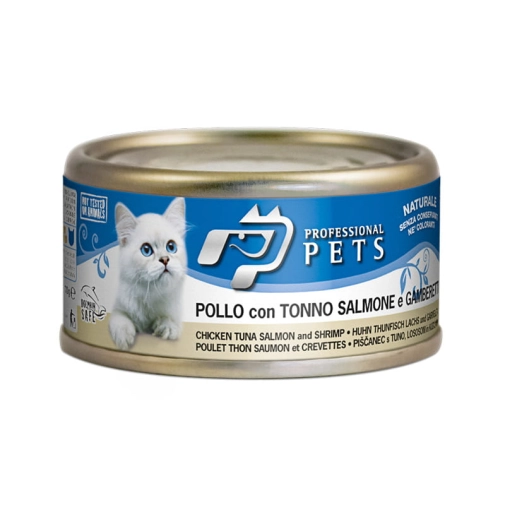 Professional Pets Kurczak Z Tuńczykiem, Łososiem I Krewetkami 70g