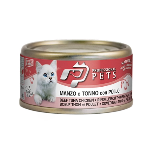 Professional Pets Wołowina Z Tuńczykiem I Kurczakiem  70g