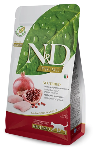 N&D Prime Chicken&Pomegranate Neutered 1,5kg