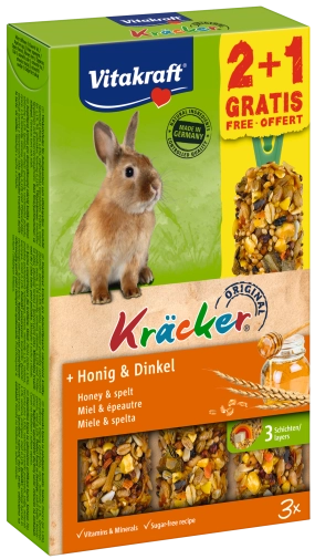 Vitakraft Kracker Dla Królika Miód/Orkisz 2+1
