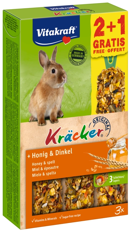 Vitakraft Kracker Dla Królika Miód/Orkisz 2+1