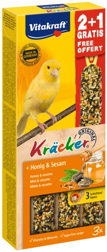 Vitakraft Kracker Dla Kanarka Z Miodem I Sezamem 2+1