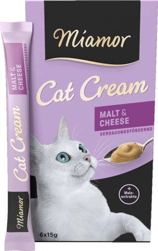 Miamor Cream Cat Krem Odkłaczający Serowy 6x15g
