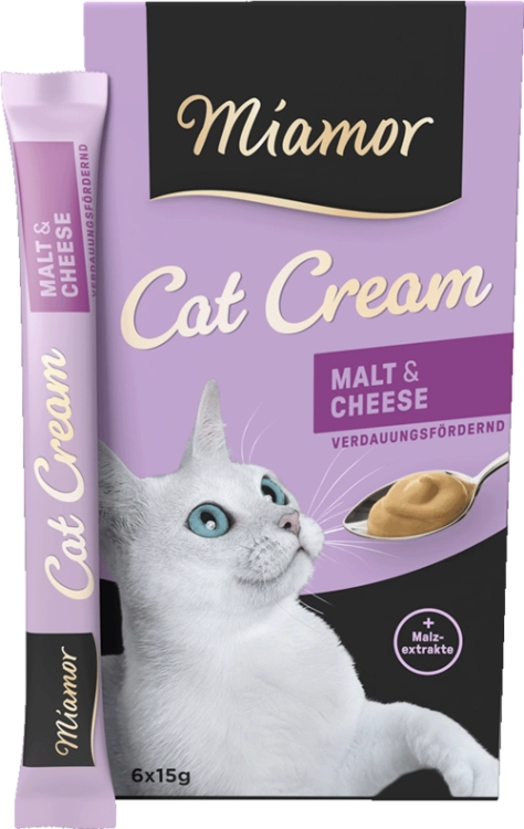 Miamor Cream Cat Krem Odkłaczający Serowy 6x15g