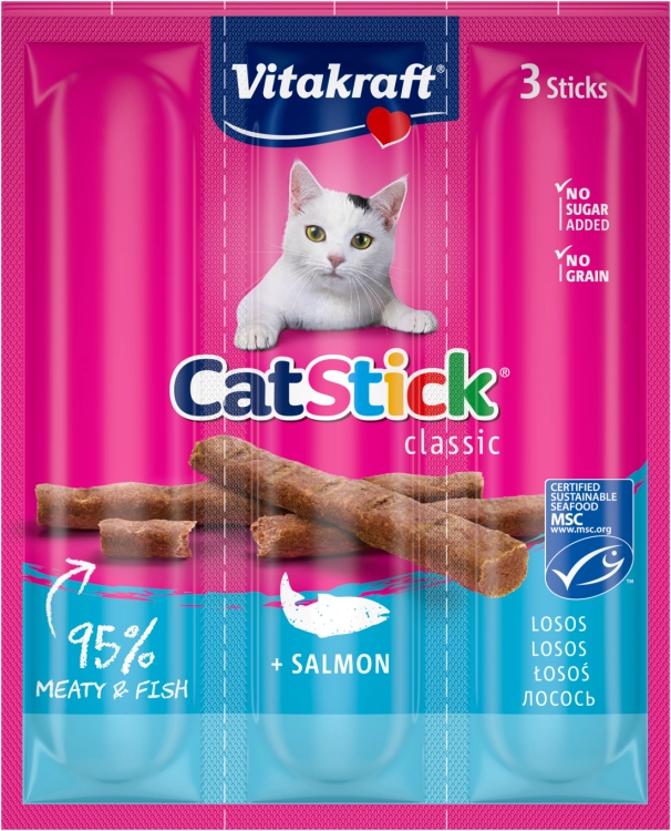 Vitakraft Cat Stick Mini 3szt Łosoś 18g