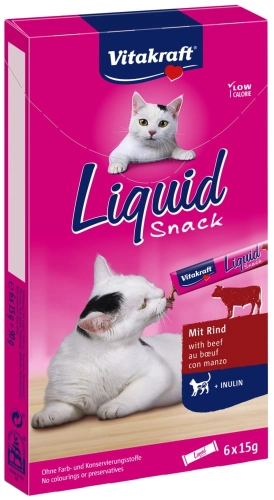 Vitakraft Cat Liquid Snack Wołowina 6x15g