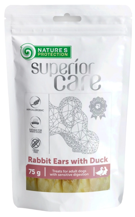 Nature's Protection Sc Przysmak Dla Psa Uszy Królicze Z Kaczką 75g