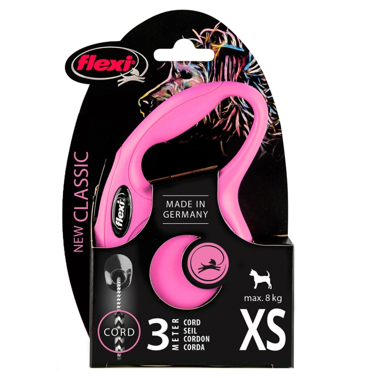 Flexi Smycz New Classic Compact "XS" 3m - 12kg Różowa