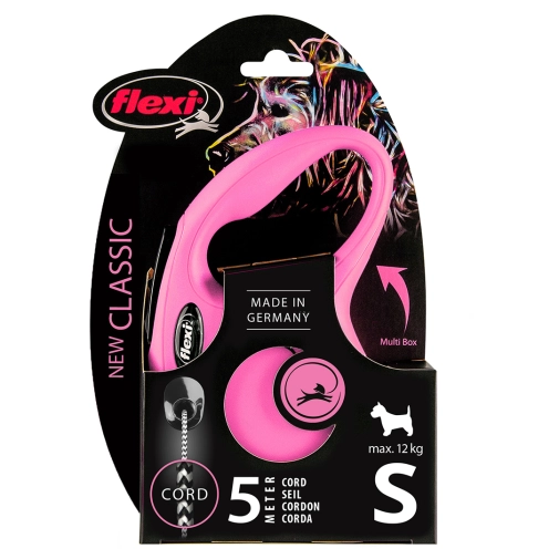 Flexi Smycz New Classic "S"- 5m Do 20kg  Różowa
