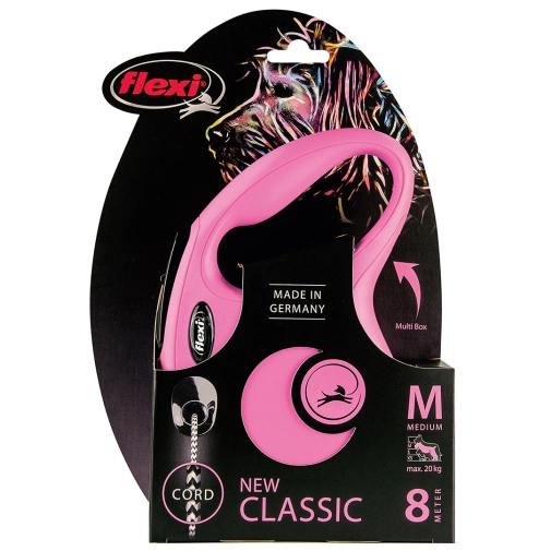 Flexi Smycz New Classic "M"- 8m Do 20kg  Różowa