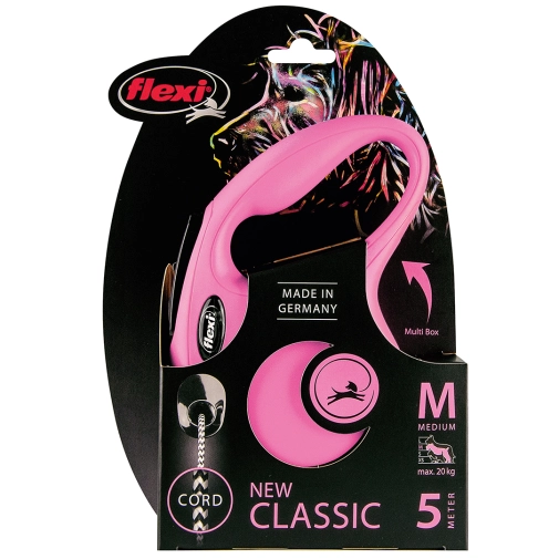 Flexi Smycz New Classic "M"- 5m Do 20kg  Różowa