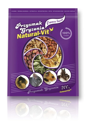 Natural-vit Przysmak Gryzonia Owoce Lasu 200g