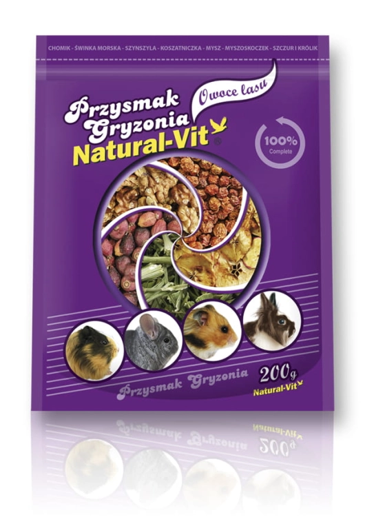 Natural-vit Przysmak Gryzonia Owoce Lasu 200g