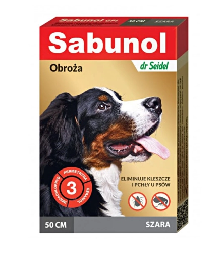 Sabunol Obroża Przeciw Insektom Dla Psa 50cm Szara