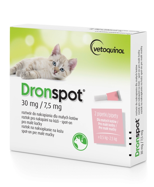 Vetoquinol Dronspot 2x0,35ml Dla Małych Kotów 0,5-2,5kg