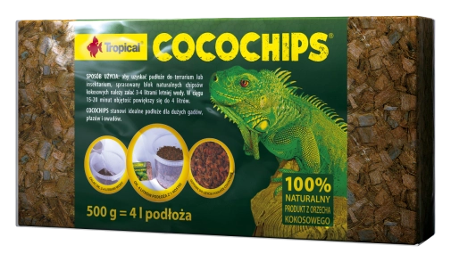 Tropical Włókno Cocochips Do Terrarium 500g