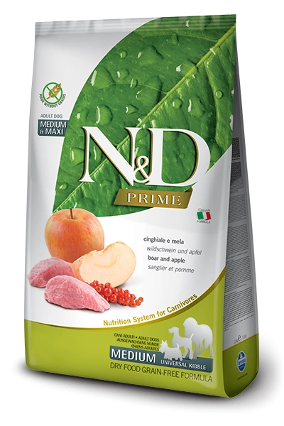 N&D Prime Boar With Apple Adult Medium And Maxi 800g
