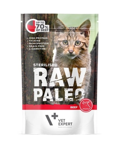 Raw Paleo Dla Kota Sterilised Wołowina 100g
