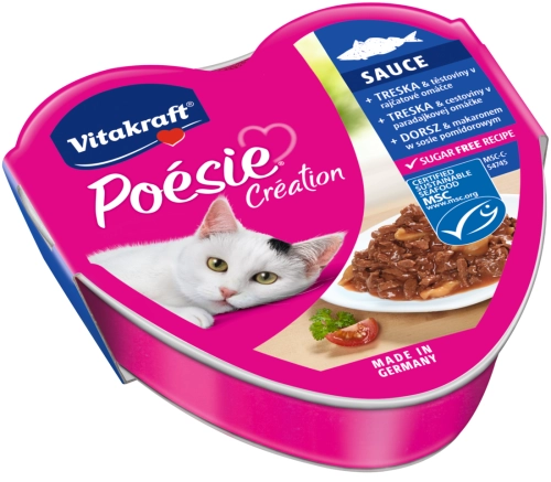 Vitakraft Poesie Creation Dorsz Z Makaronem I Pomidorami 85g