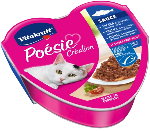 Vitakraft Poesie Creation Dorsz Z Makaronem I Pomidorami 85g