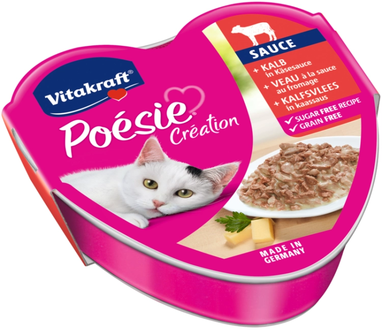 Vitakraft Poesie Creation Serce Cielęcina I Ser Sos 85g
