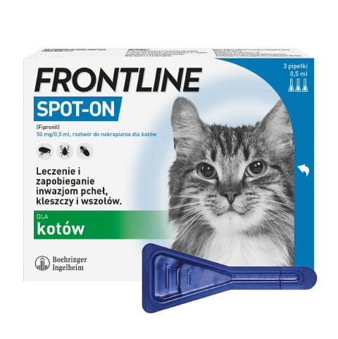 Frontline Spot on Dla Kotów Pipeta 3szt (0,5ml)