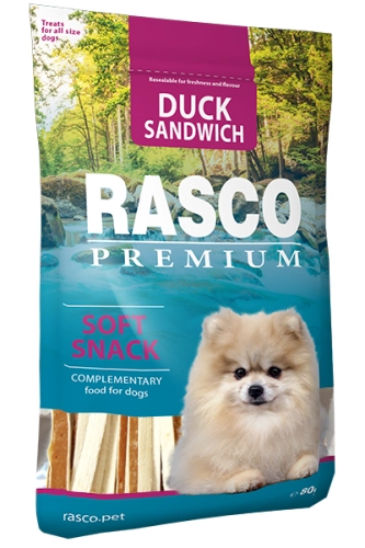 Rasco Premium Przysmak Dla Psa Sandwich Z Kaczką 80g