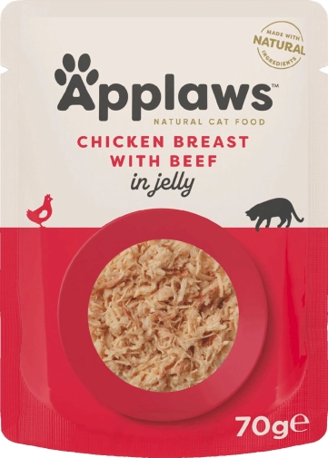 Applaws Saszetka Kura Z Wołowiną W Galarecie 70g