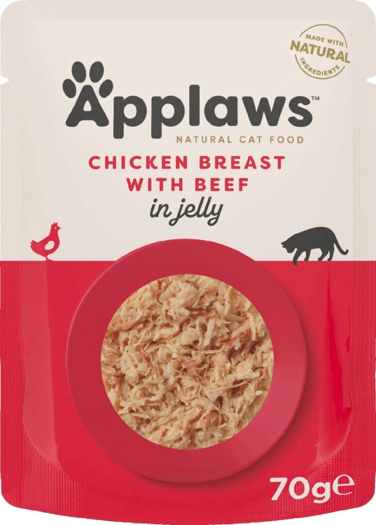 Applaws Saszetka Kura Z Wołowiną W Galarecie 70g