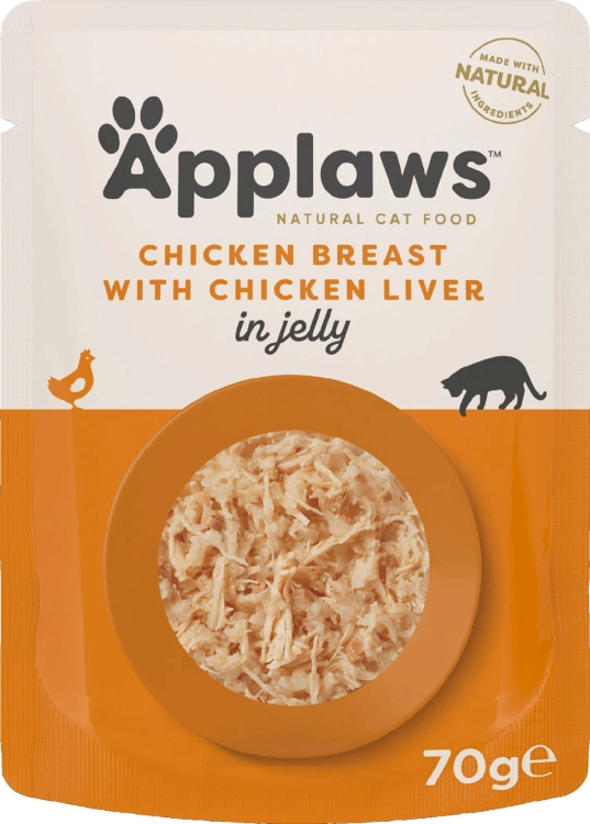 Applaws Saszetka Kura Z Wątróbką W Galarecie 70g