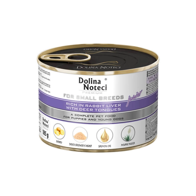 Dolina Noteci Premium Junior Z Wątróbką Króliczą I Ozorkami Jelenia 185g