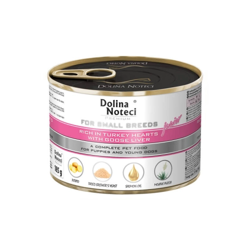 Dolina Noteci Premium Junior Z Sercami Indyczymi I Wątróbką Z Gęsi 185g