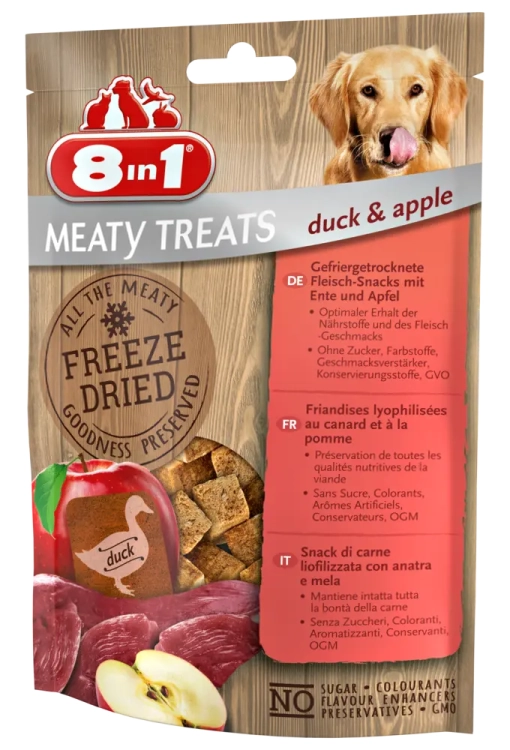 8in1 Freeze Dried Przysmak Dla Psa Kaczka & Jabłko 50g