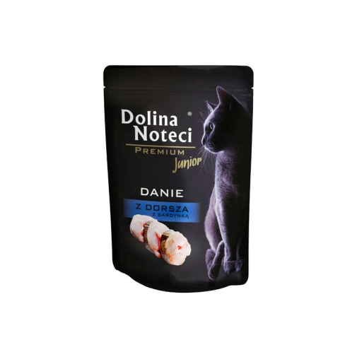 Dolina Noteci Junior Danie Z Dorszem I Sardynką Dla Kota 85g