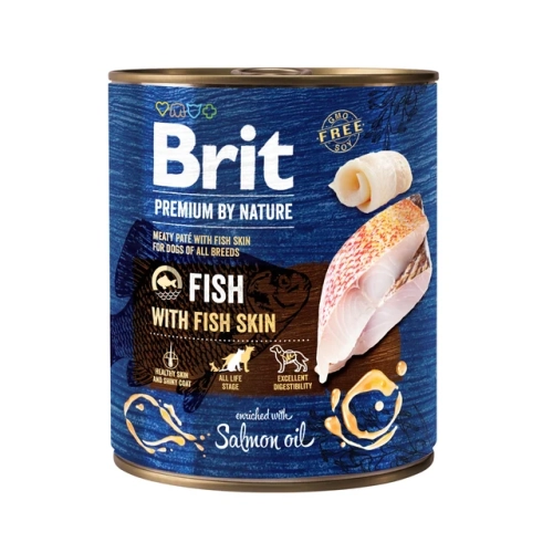 Karma Dla Psa Brit Premium by Nature Konserwa 800g Ryba Ze Skórką