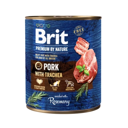 Karma Dla Psa Brit Premium by Nature Wieprzowina Z Tchawicą 800g