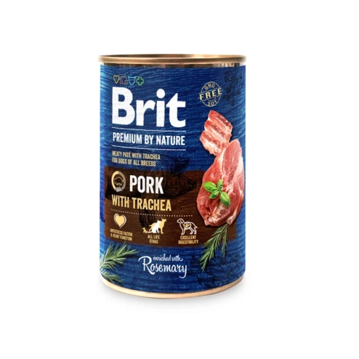 Karma Dla Psa Brit Premium by Nature Wieprzowina Z Tchawicą 400g