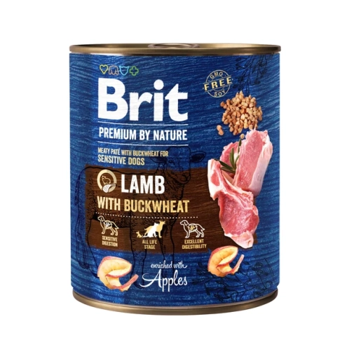 Karma Dla Psa Brit Premium by Nature Jagnięcina Z Gryką 800g