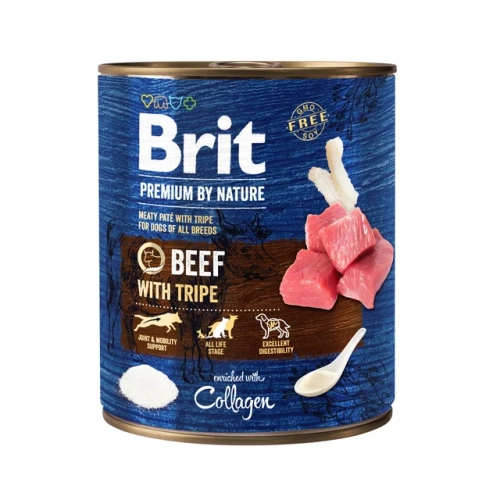 Karma Dla Psa Brit Premium by Nature Wołowina Z Flakami 800g