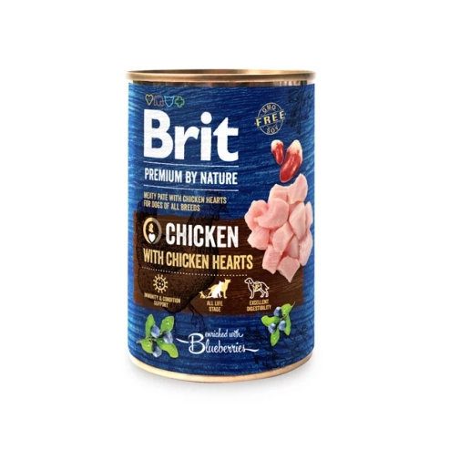 Karma Dla Psa Brit Premium by Nature Kurczak Z Sercami 400g