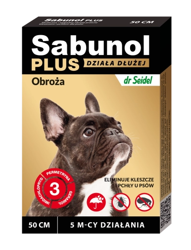 Sabunol Plus Obroża Przeciw Kleszczom I Pchłom 50cm 5 Miesięcy