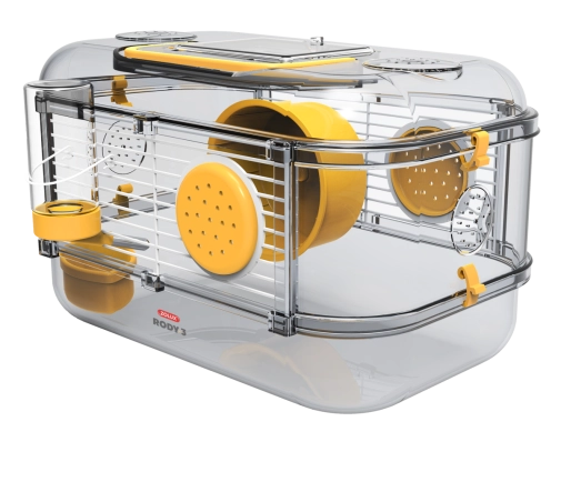 Zolux Rody 3 Mini Klatka 33x21x18 Żółta