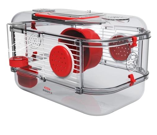 Zolux Rody 3 Mini Klatka 33x21x18 Czerwona
